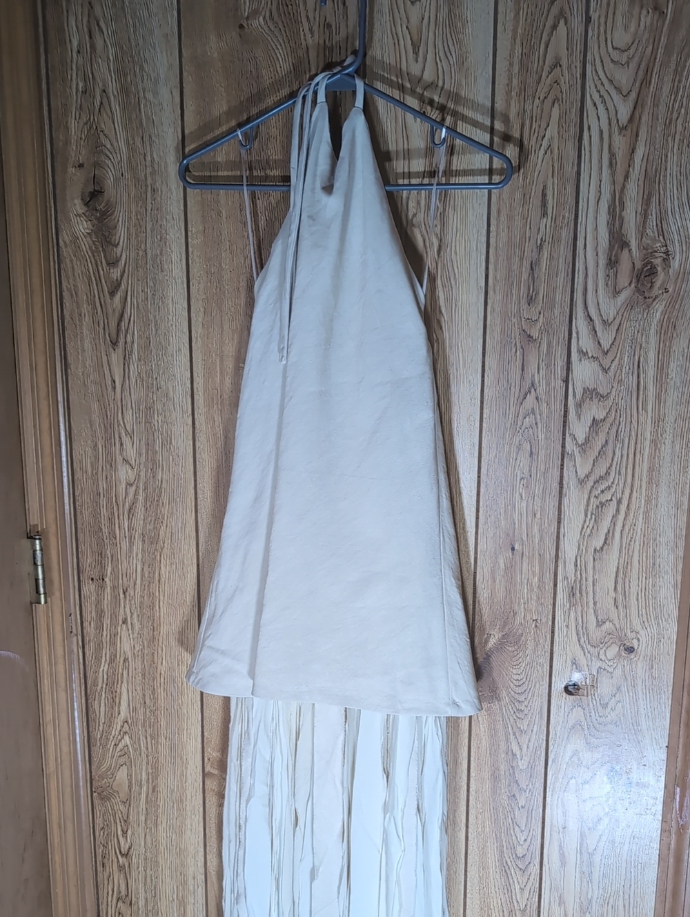 Zara Cream Halter Maxi Dress